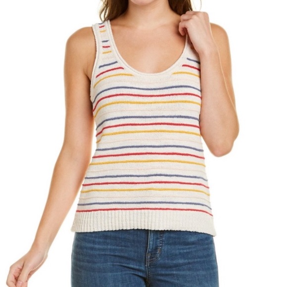 NWT Madewell Scoop Sweater Tank in Allgood Stripe - Picture 8 of 11